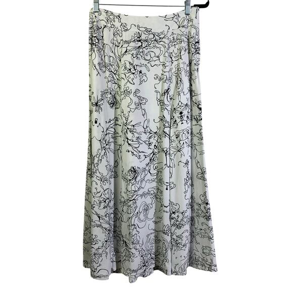 SOFT SURROUNDINGS Skirt Amaranth PM Abstract Modern Artsy Elastic Back Waist - Picture 3 of 14